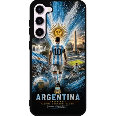 Samsung Galaxy S23+ Case Hülle - Silikon schwarz Fussball Argentinien splash 2026