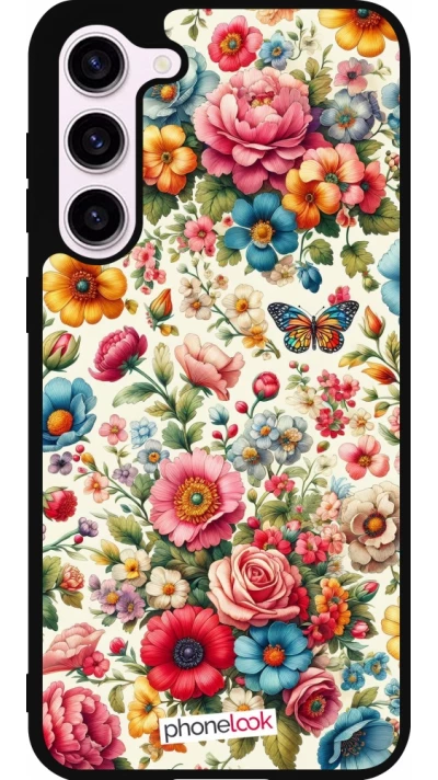 Samsung Galaxy S23+ Case Hülle - Silikon schwarz Spring 25 fruehling bluetend