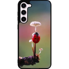 Coque Samsung Galaxy S23+ - Silicone rigide noir Ladybird on a mushroom Spring 2026
