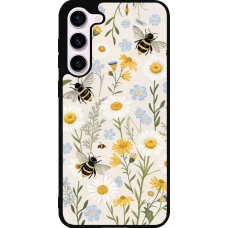 Coque Samsung Galaxy S23+ - Silicone rigide noir Pattern bees Spring 2026