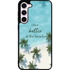 Samsung Galaxy S23+ Case Hülle - Silikon schwarz Summer 2025 Life is better at the beach