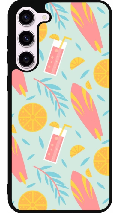 Samsung Galaxy S23+ Case Hülle - Silikon schwarz Summer 2025 Pattern citron