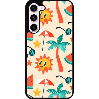 Samsung Galaxy S23+ Case Hülle - Silikon schwarz Summer 2025 Pattern soleil