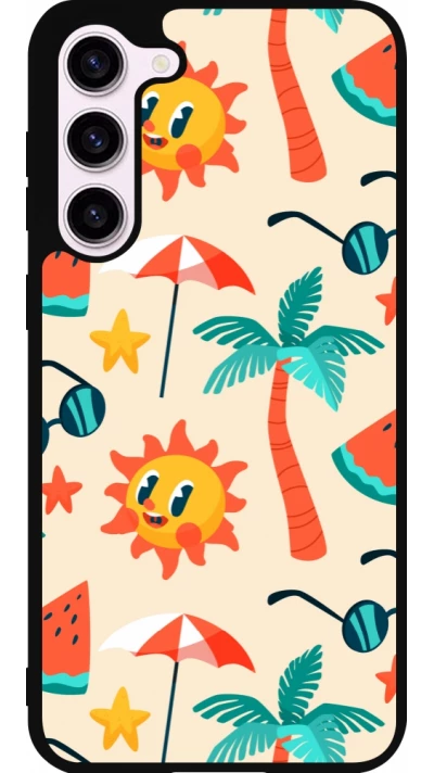 Samsung Galaxy S23+ Case Hülle - Silikon schwarz Summer 2025 Pattern soleil