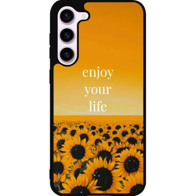 Coque Samsung Galaxy S23+ - Silicone rigide noir Summer 2026 Enjoy your life