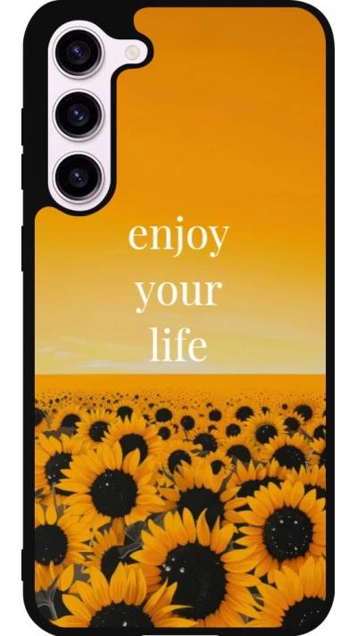 Samsung Galaxy S23+ Case Hülle - Silikon schwarz Summer 2026 Enjoy your life