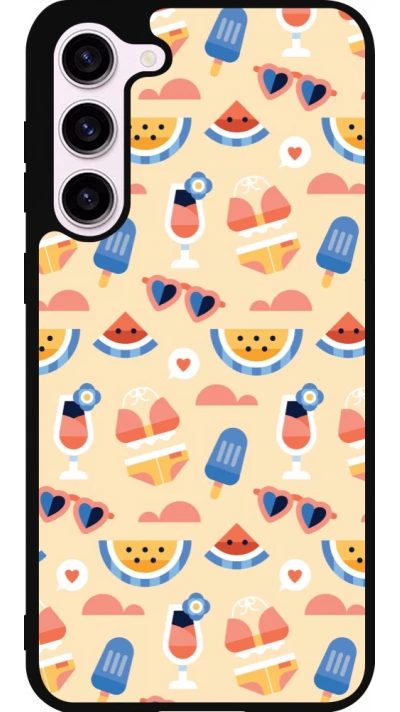 Samsung Galaxy S23+ Case Hülle - Silikon schwarz Pattern Summer 2026