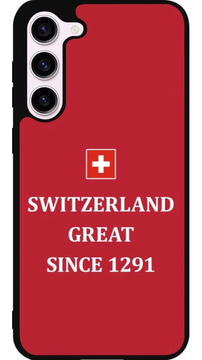 Samsung Galaxy S23+ Case Hülle - Silikon schwarz Switzerland Great Since 1291