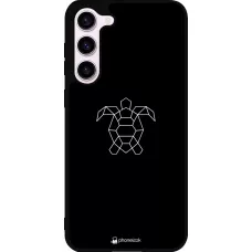 Samsung Galaxy S23+ Case Hülle - Silikon schwarz Turtles lines on black