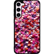 Coque Samsung Galaxy S23+ - Silicone rigide noir Valentine 2025 Confetti