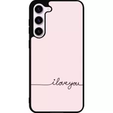 Coque Samsung Galaxy S23+ - Silicone rigide noir Valentine 2023 i love you writing