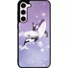 Samsung Galaxy S23+ Case Hülle - Silikon schwarz Whale in sparking stars