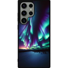 Samsung Galaxy S23 Ultra Case Hülle - Silikon schwarz Funkelndes Nordlicht
