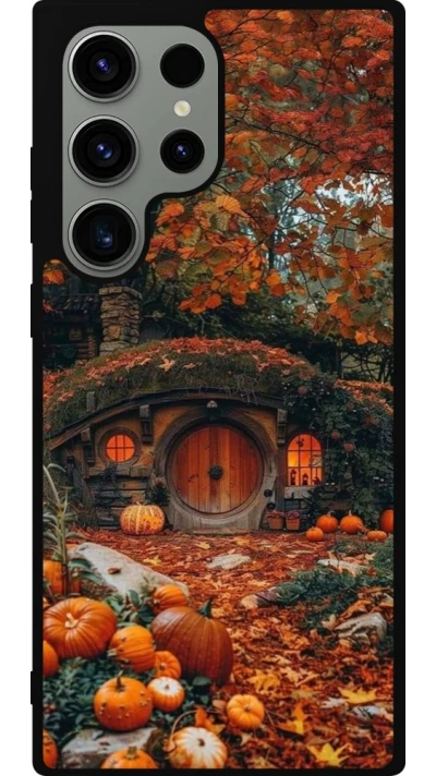 Coque Samsung Galaxy S23 Ultra - Silicone rigide noir Autumn 26 Hobbit house