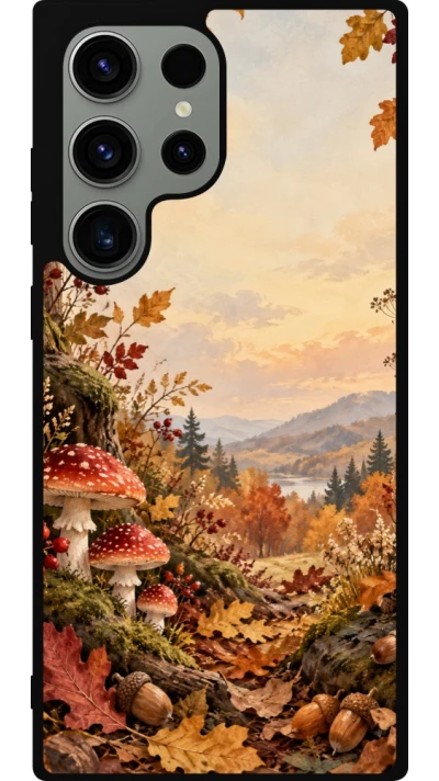 Coque Samsung Galaxy S23 Ultra - Silicone rigide noir Autumn 26 Illustrated Autumn