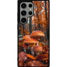 Samsung Galaxy S23 Ultra Case Hülle - Silikon schwarz Autumn 26 Mushrooms in the woods