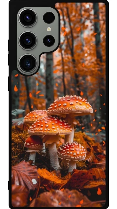 Coque Samsung Galaxy S23 Ultra - Silicone rigide noir Autumn 26 Mushrooms in the woods