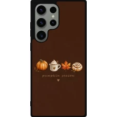 Samsung Galaxy S23 Ultra Case Hülle - Silikon schwarz Autumn 26 Pumpkin season
