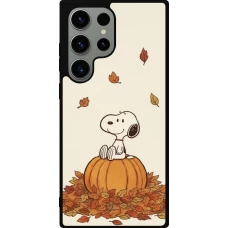 Coque Samsung Galaxy S23 Ultra - Silicone rigide noir Autumn 26 Snoopy autumn