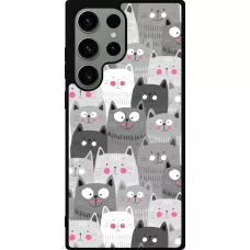 Samsung Galaxy S23 Ultra Case Hülle - Silikon schwarz Katzenschwärme