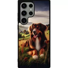 Samsung Galaxy S23 Ultra Case Hülle - Silikon schwarz Hund Land Schweiz