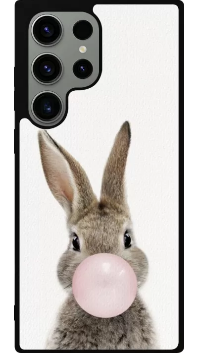 Samsung Galaxy S23 Ultra Case Hülle - Silikon schwarz Easter 2023 bubble gum bunny