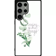 Samsung Galaxy S23 Ultra Case Hülle - Silikon schwarz Enjoy the little things