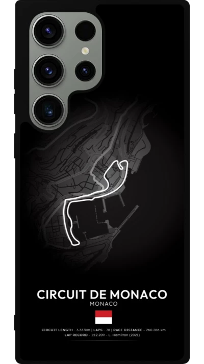 Samsung Galaxy S23 Ultra Case Hülle - Silikon schwarz F1 Track 2025 Monaco