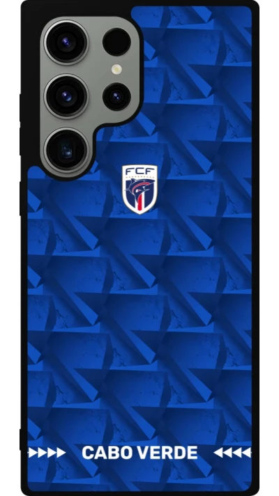 Coque Samsung Galaxy S23 Ultra - Silicone rigide noir Maillot de football Cap-Vert 2026 personnalisable