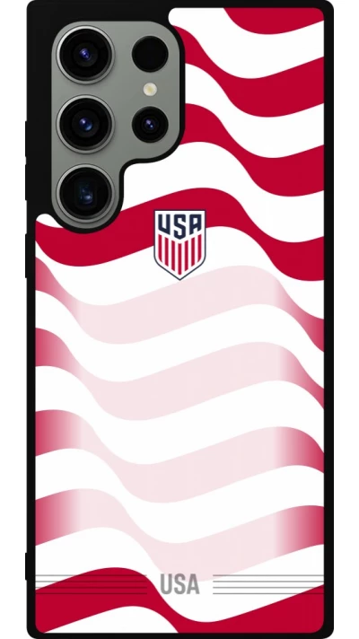 Coque Samsung Galaxy S23 Ultra - Silicone rigide noir Maillot de football États-Unis 2026 personnalisable
