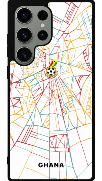Coque Samsung Galaxy S23 Ultra - Silicone rigide noir Maillot de football Ghana 2026 personnalisable