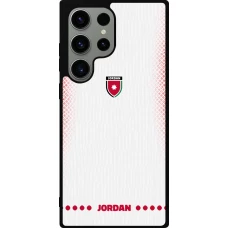Coque Samsung Galaxy S23 Ultra - Silicone rigide noir Maillot de football Jordanie 2026 personnalisable