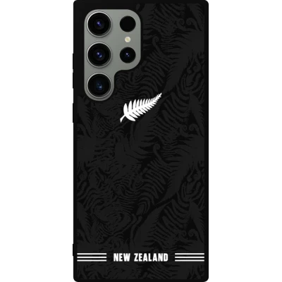 Coque Samsung Galaxy S23 Ultra - Silicone rigide noir Maillot de football Nouvelle-Zélande 2026 personnalisable