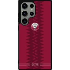 Samsung Galaxy S23 Ultra Case Hülle - Silikon schwarz Qatar 2026 personalisierbares Fussballtrikot