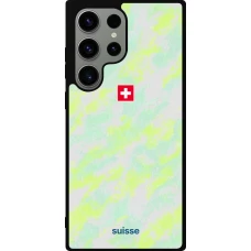 Coque Samsung Galaxy S23 Ultra - Silicone rigide noir Maillot de football Suisse Away 2026 personnalisable