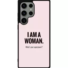 Samsung Galaxy S23 Ultra Case Hülle - Silikon schwarz I am a woman
