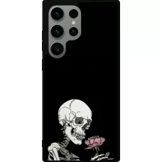Samsung Galaxy S23 Ultra Case Hülle - Silikon schwarz Halloween 2023 rose and skeleton