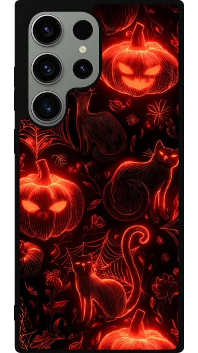 Samsung Galaxy S23 Ultra Case Hülle - Silikon schwarz Halloween 2026 Pattern Halloween