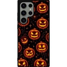 Samsung Galaxy S23 Ultra Case Hülle - Silikon schwarz Halloween 2026 Pattern Pumpkins
