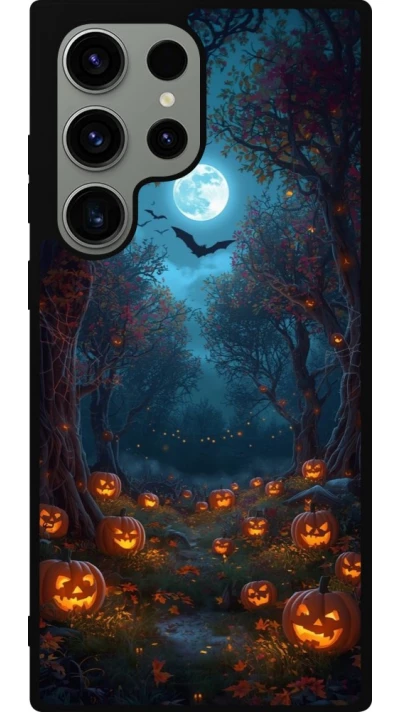 Samsung Galaxy S23 Ultra Case Hülle - Silikon schwarz Halloween 2026 Road of Pumpkins