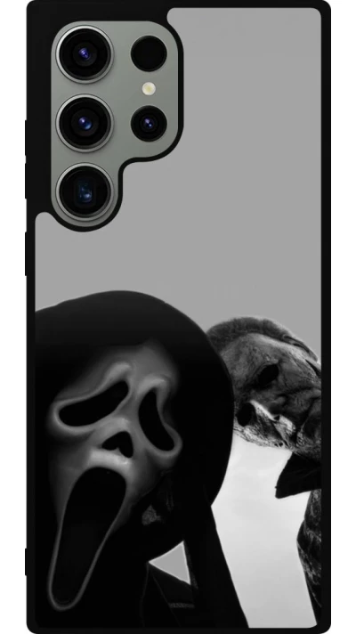Samsung Galaxy S23 Ultra Case Hülle - Silikon schwarz Halloween 2026 Scream and Michael Myers