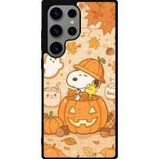 Samsung Galaxy S23 Ultra Case Hülle - Silikon schwarz Halloween 2026 Snoopy Halloween