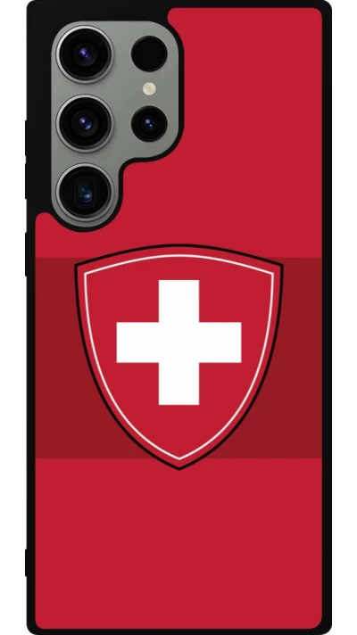 Samsung Galaxy S23 Ultra Case Hülle - Silikon schwarz Hockey World Championship Ecusson Suisse
