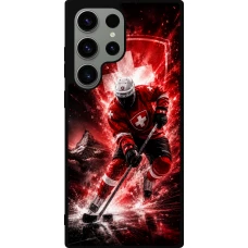 Samsung Galaxy S23 Ultra Case Hülle - Silikon schwarz Hockey World Championship Player