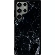 Samsung Galaxy S23 Ultra Case Hülle - Silikon schwarz Marble Black 01