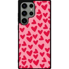 Samsung Galaxy S23 Ultra Case Hülle - Silikon schwarz Mom 2024 kleine Herzen