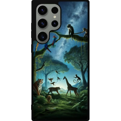Samsung Galaxy S23 Ultra Case Hülle - Silikon schwarz Paradies der exotischen Tiere