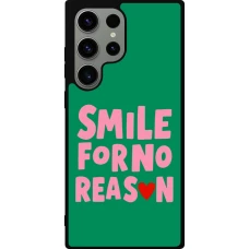 Coque Samsung Galaxy S23 Ultra - Silicone rigide noir Smile for no reason 2026
