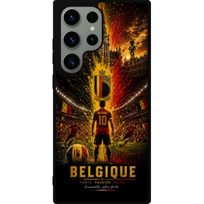 Samsung Galaxy S23 Ultra Case Hülle - Silikon schwarz Fussball Belgien splash 2026