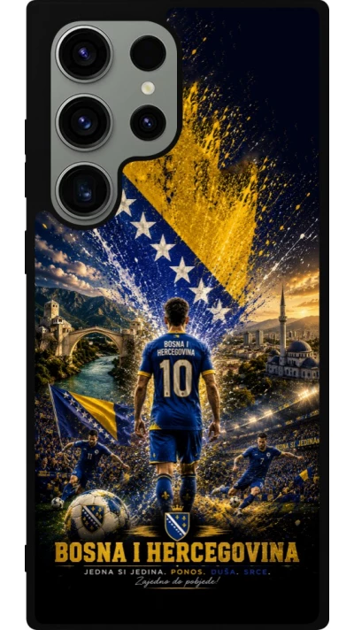 Samsung Galaxy S23 Ultra Case Hülle - Silikon schwarz Fussball Bosnien und Herzegowina splash 2026